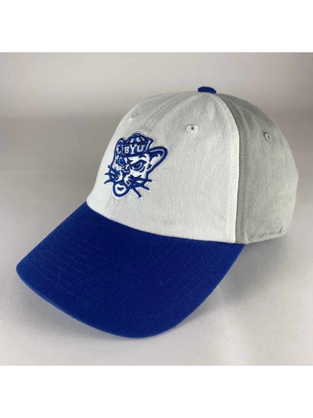 BYU Cougars NCAA Blue White Gray Captivating Relaxed Fit Strapback Hat